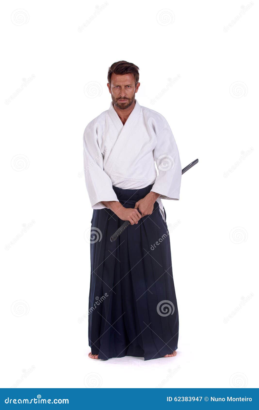 Aikido Master Standing Still Stock Image Image of combat, fight 62383947