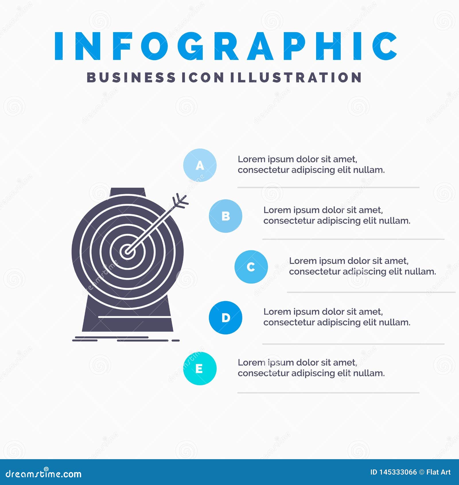 aim, focus, goal, target, targeting infographics template for website and presentation. glyph gray icon with blue infographic