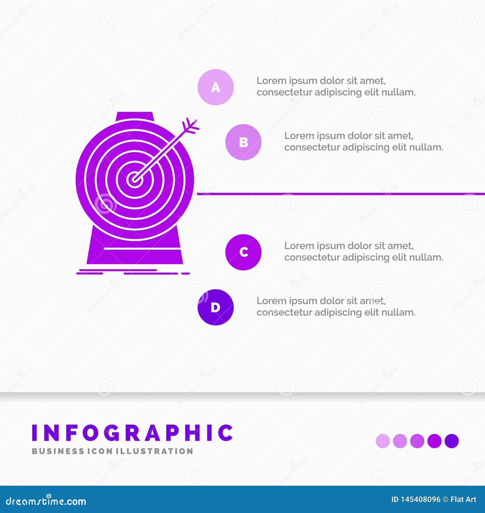 aim, focus, goal, target, targeting infographics template for website and presentation. glyph purple icon infographic style 