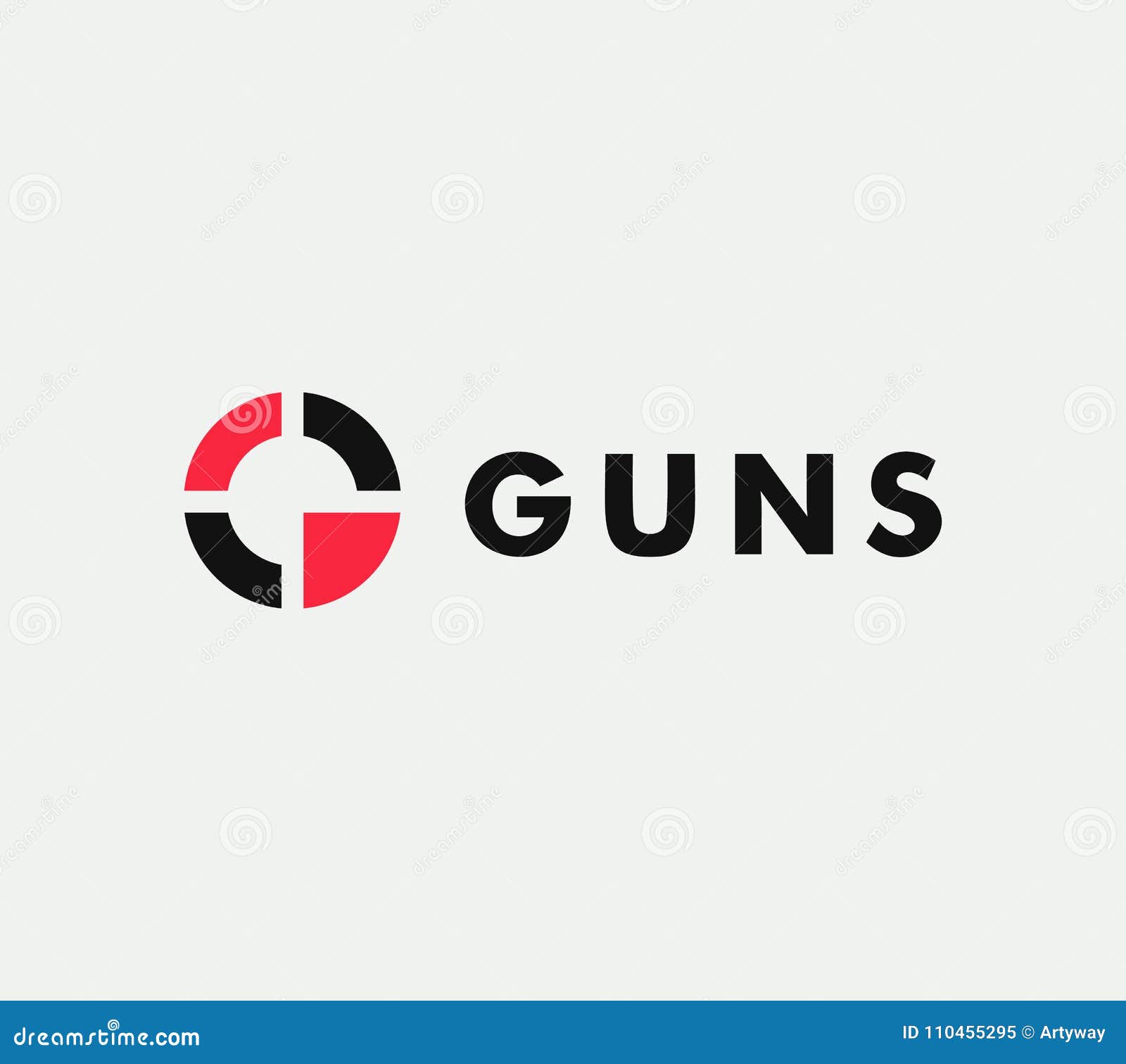 Aim Vector Linear Stylized Icon, Goal Abstract Sign, Target Symbol, Gun ...