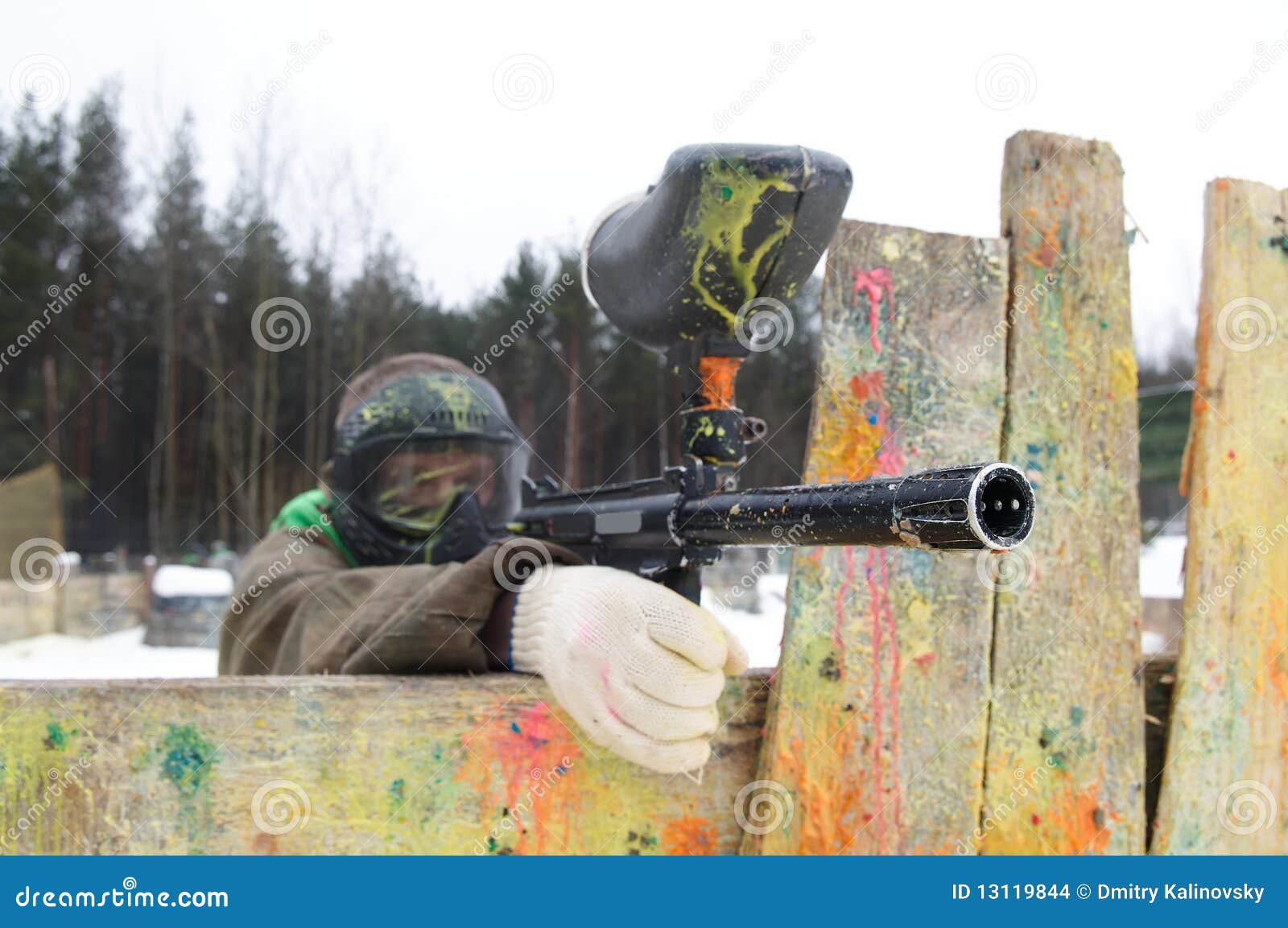 Aiming Paintball Extreme Sport Game Stock Photo Image of game