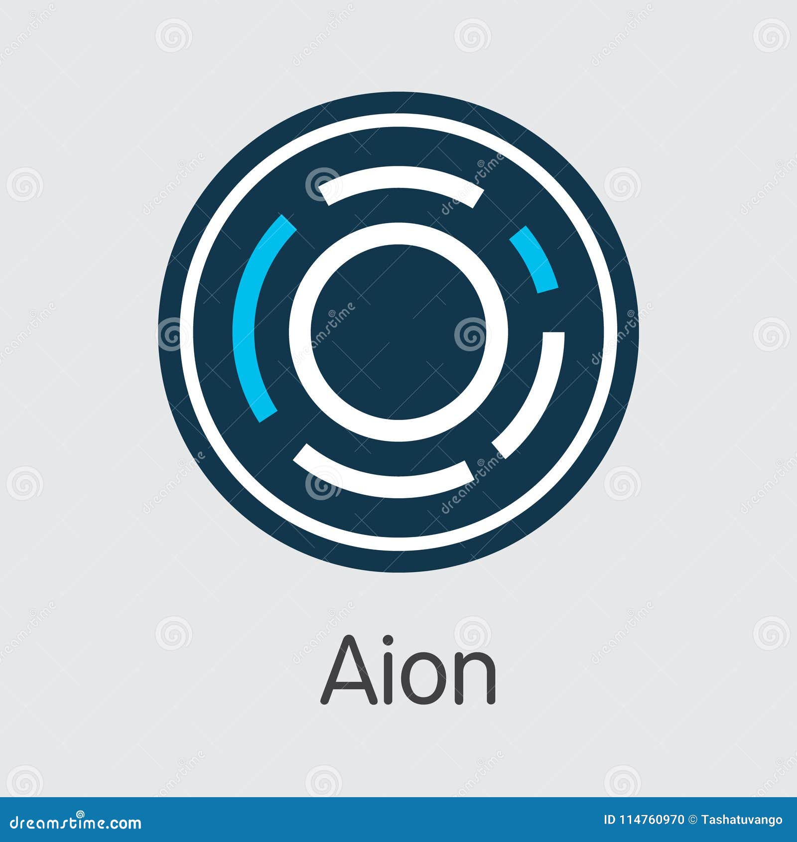 Aion Crypto Currency - Vector Sign Icon. Stock Vector ...