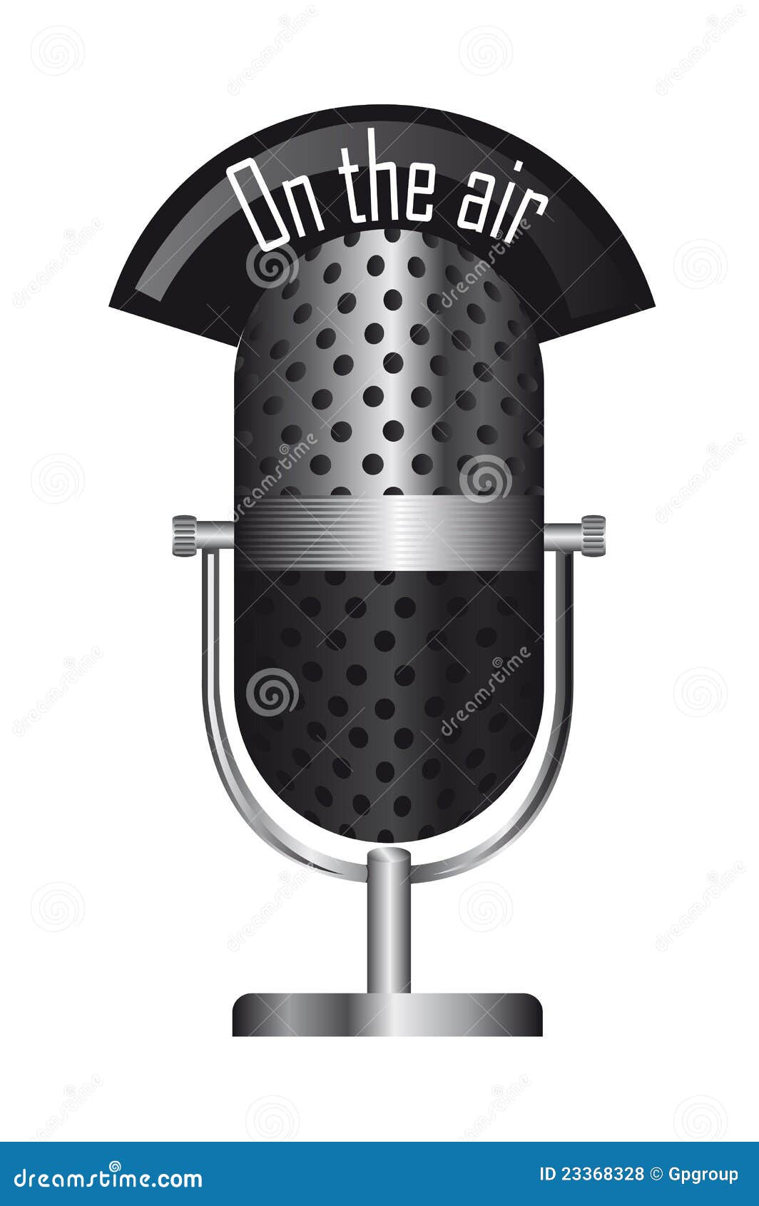On the air stock vector. Illustration of mike, radio - 23368328