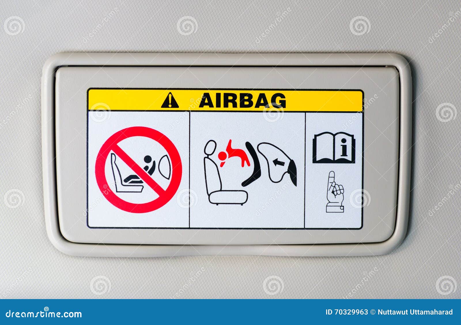 The Air Bag Signhow To Use Stock Image Image of accident, safety