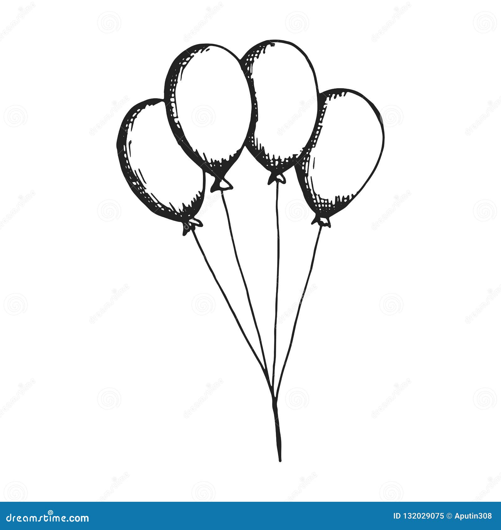 Illustration Of A Sketch Of Balloons On A White Background Royalty Free  SVG Cliparts Vectors And Stock Illustration Image 15810340