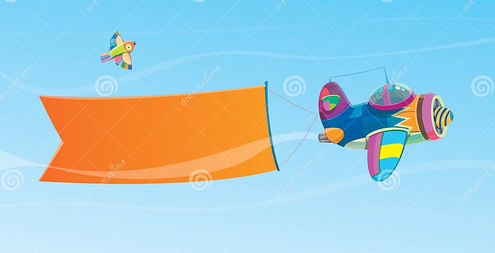 Air banner stock vector. Illustration of airplane, fashioned 18858532