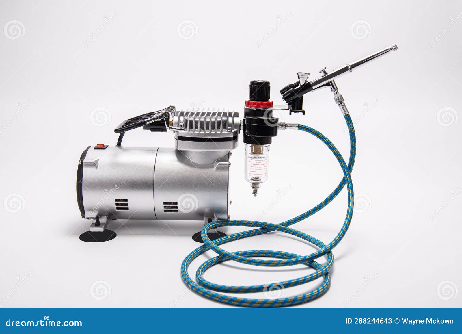 Air Brush Compressor and Spray Gun Stock Image Image of drop, graphic