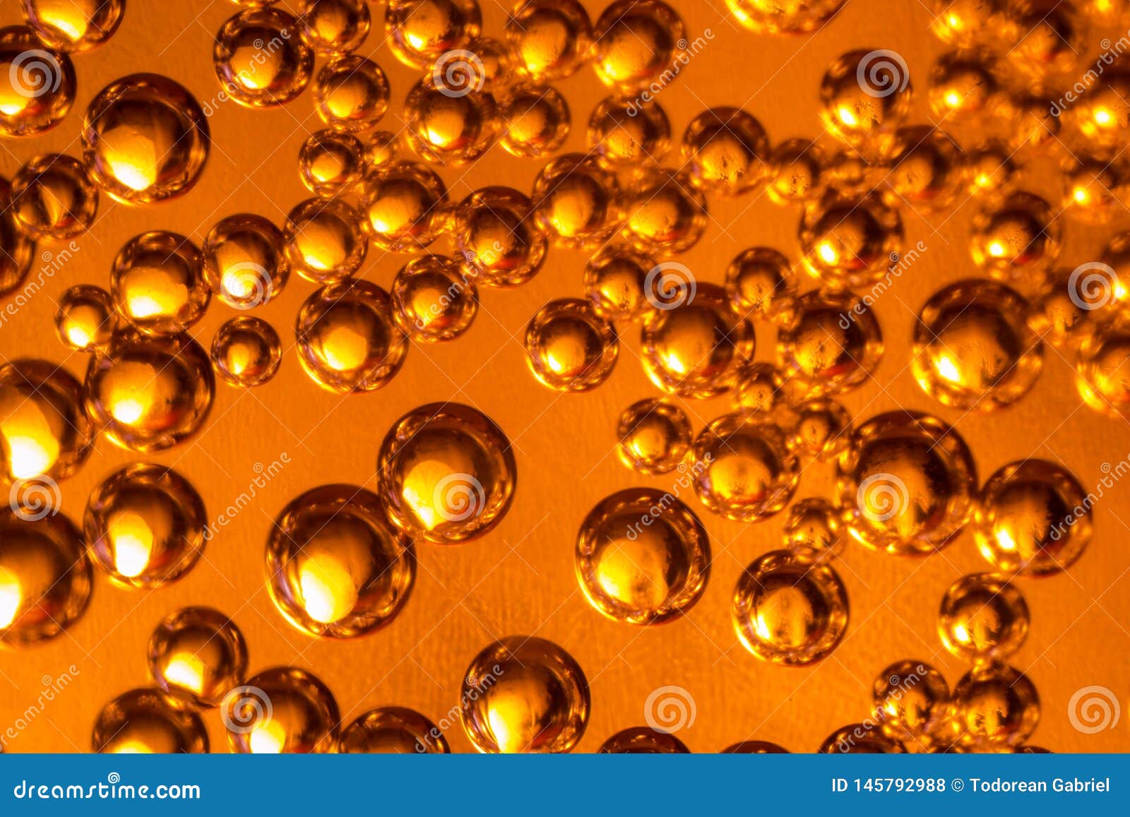 Air Bubbles in Golden Liquid Abstract Stock Photo Image of beer