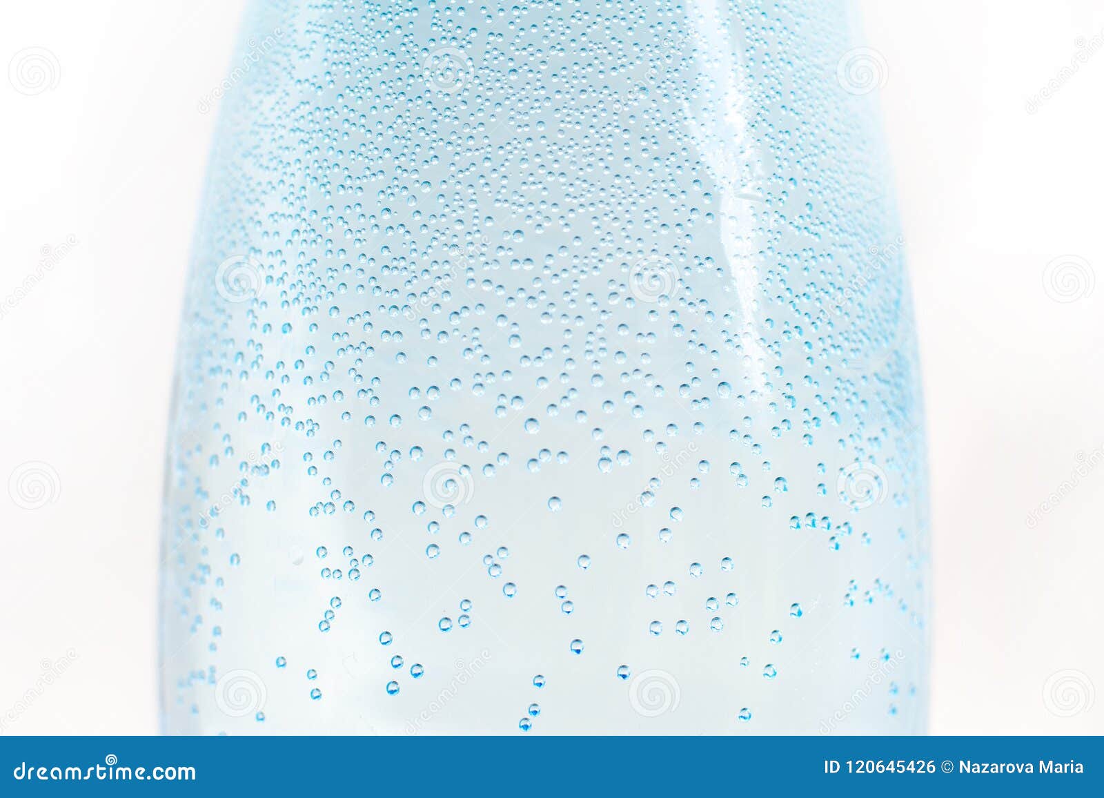 Many Small Air Bubbles on the Bottle Stock Photo Image of aqua