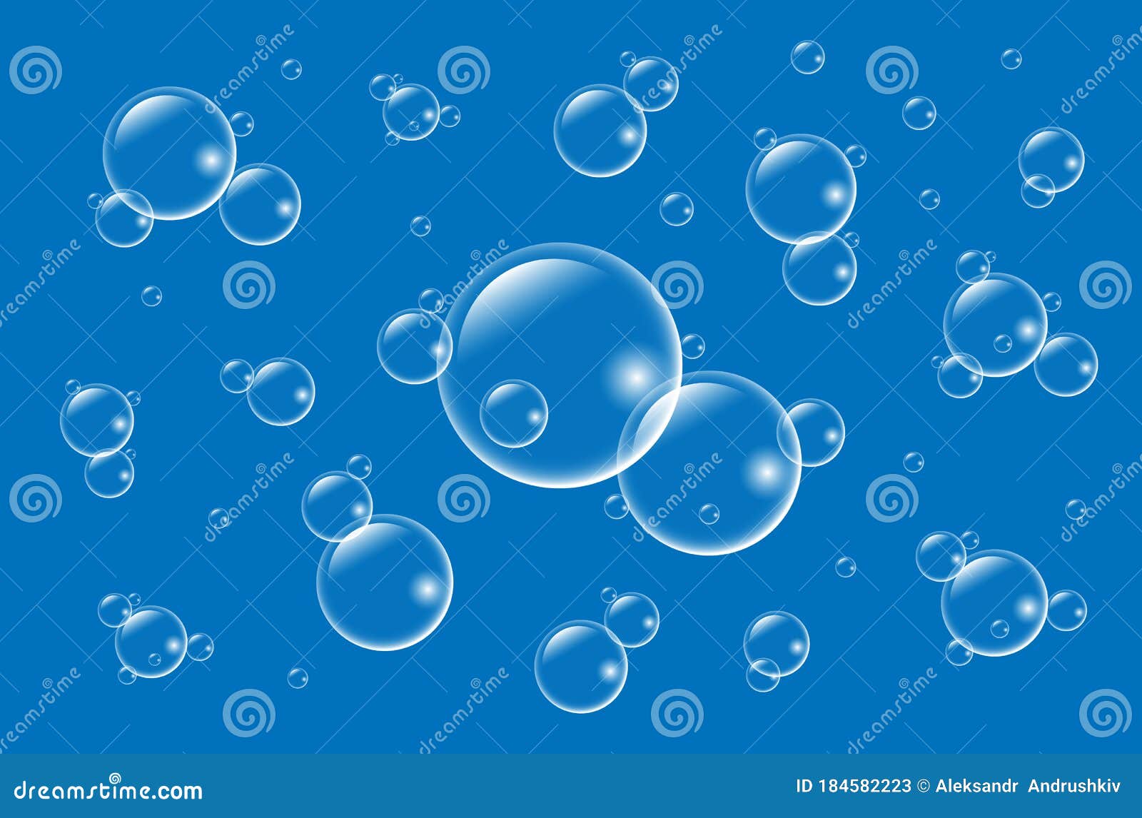 Water bubbles 3 stock vector. Illustration of round - 184582223