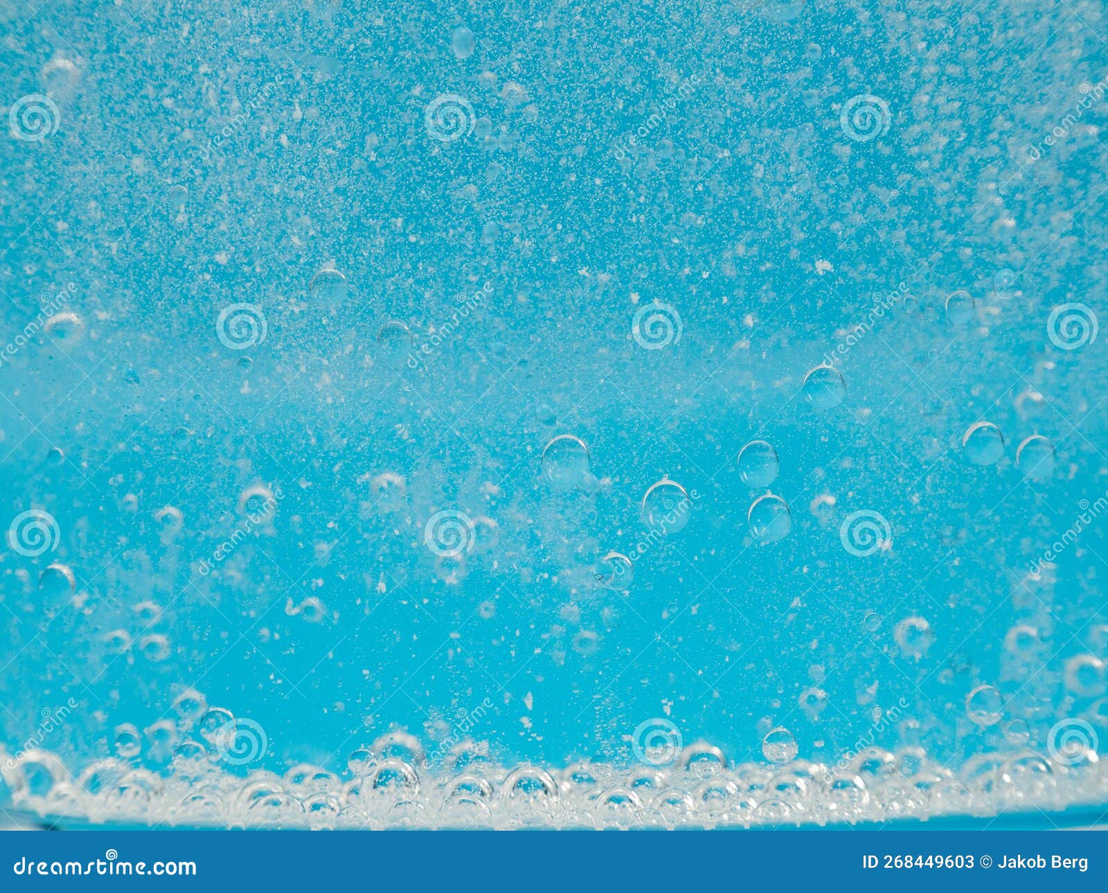 Air Bubbles in Water. Blue Water with Air Bubbles Stock Image Image