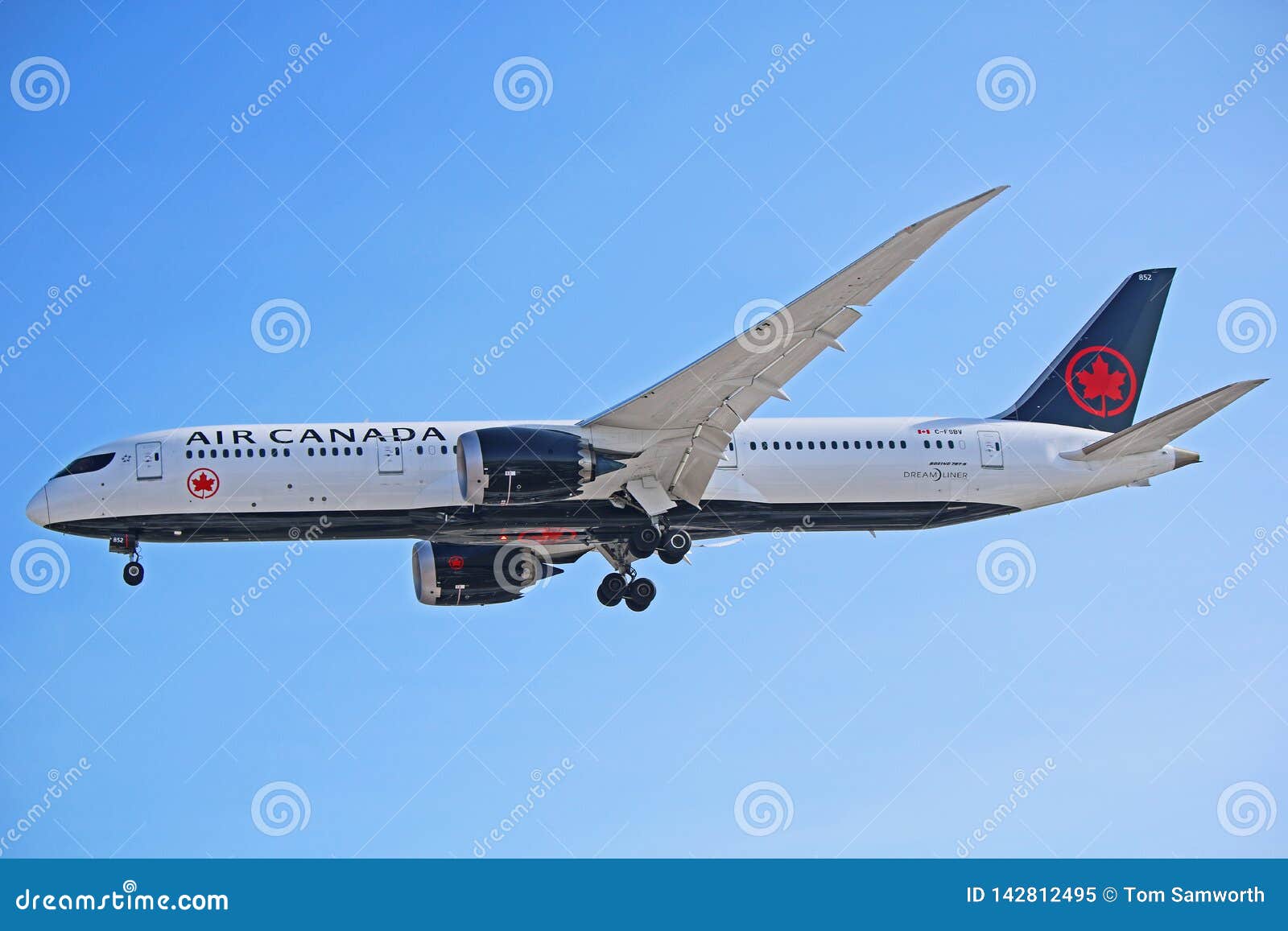 Air Canada Boeing 787 9 Dreamliner Side View Editorial Image