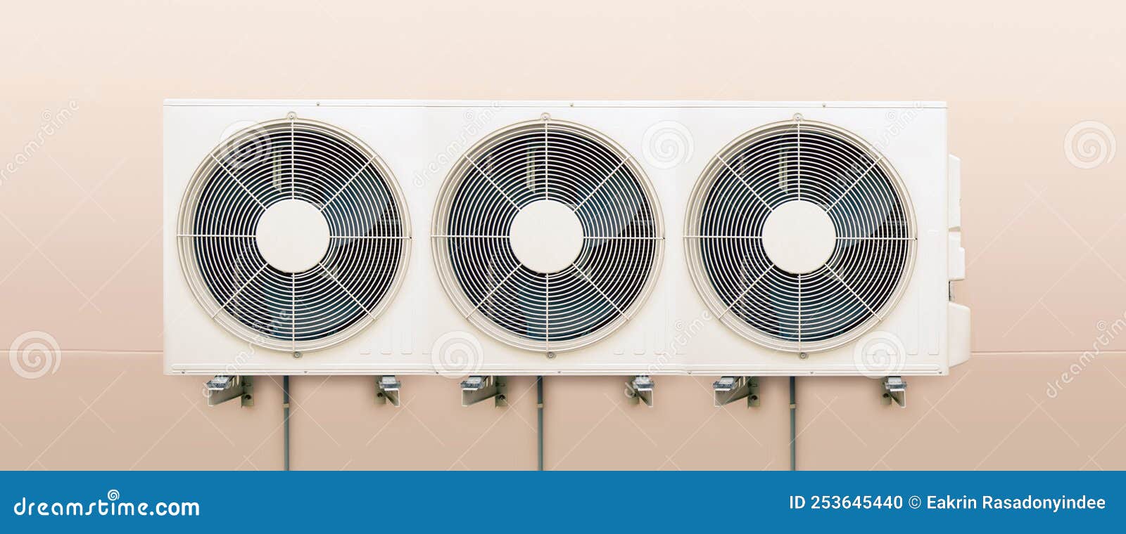 Air Compressor, Closeup External Split Wall Type of Outdoor Air