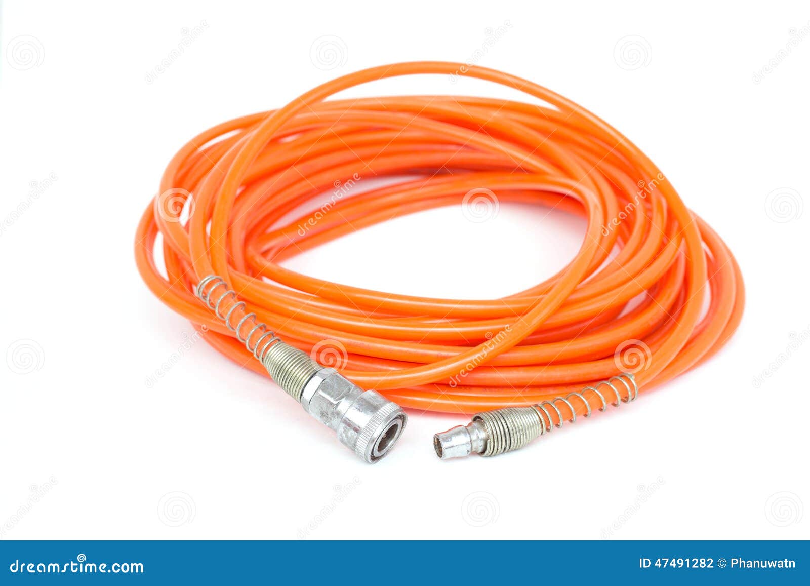 Air Compressor Hose Isolated on White Stock Photo Image of metal