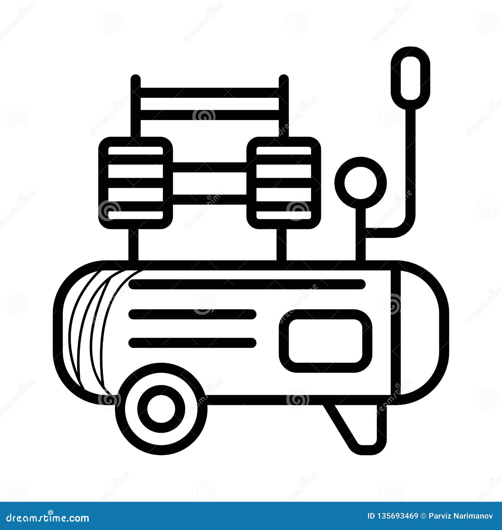 Download Air compressor icon stock illustration. Illustration of ...