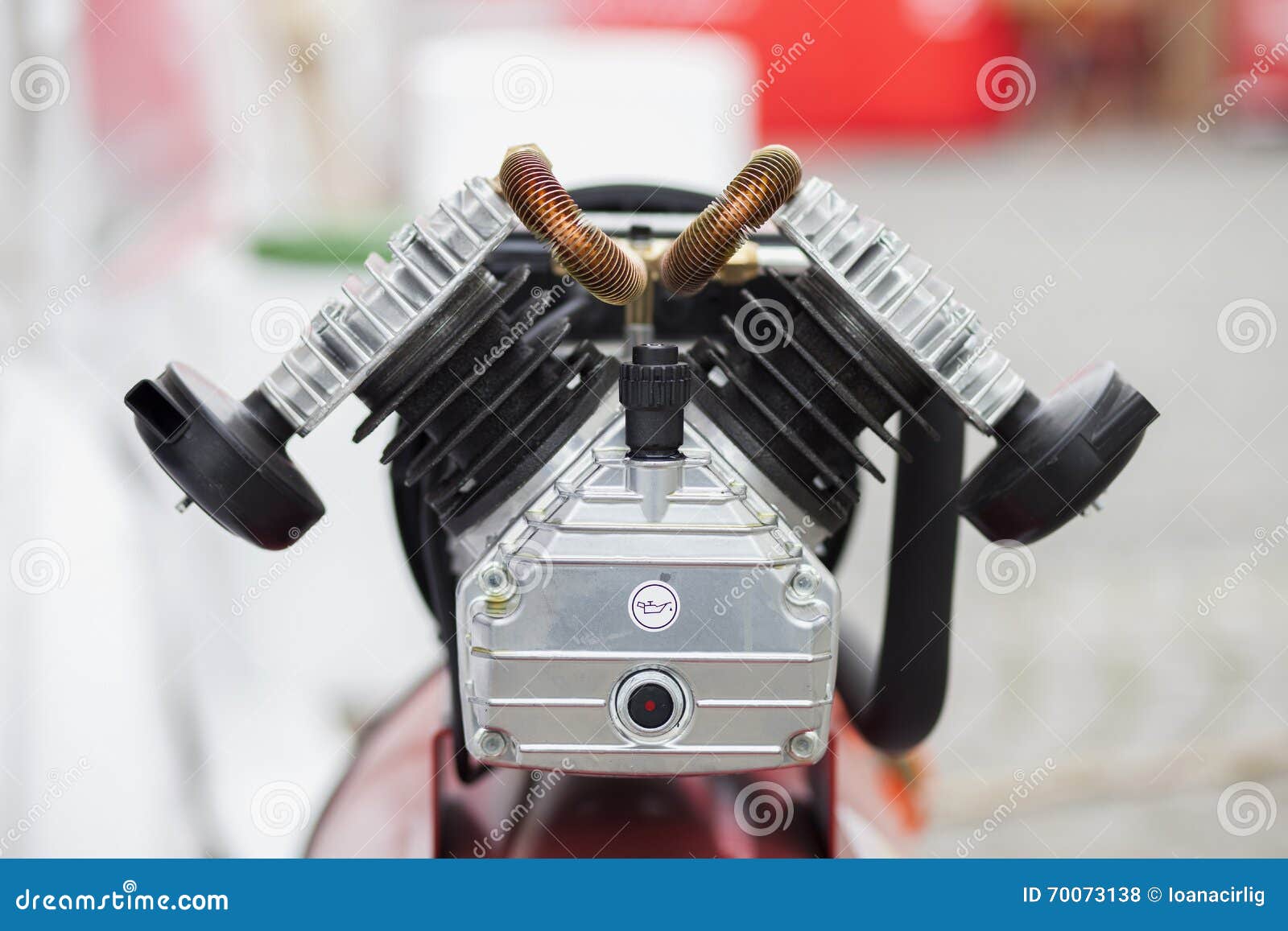 Air Compressor Motor Detail Stock Photo Image of auto, work 70073138