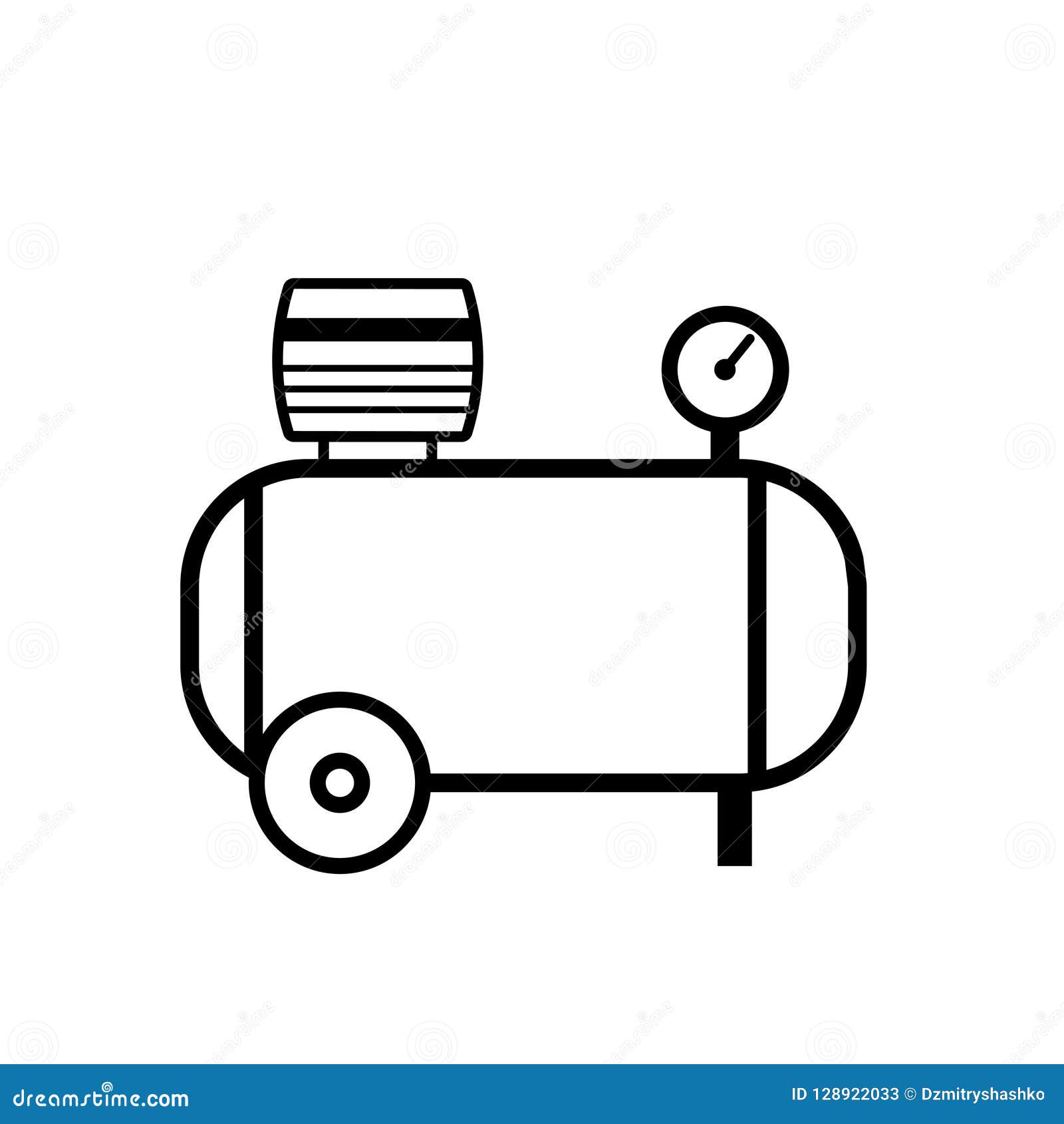 Download Air Compressor Outline Icon Stock Vector - Illustration of ...