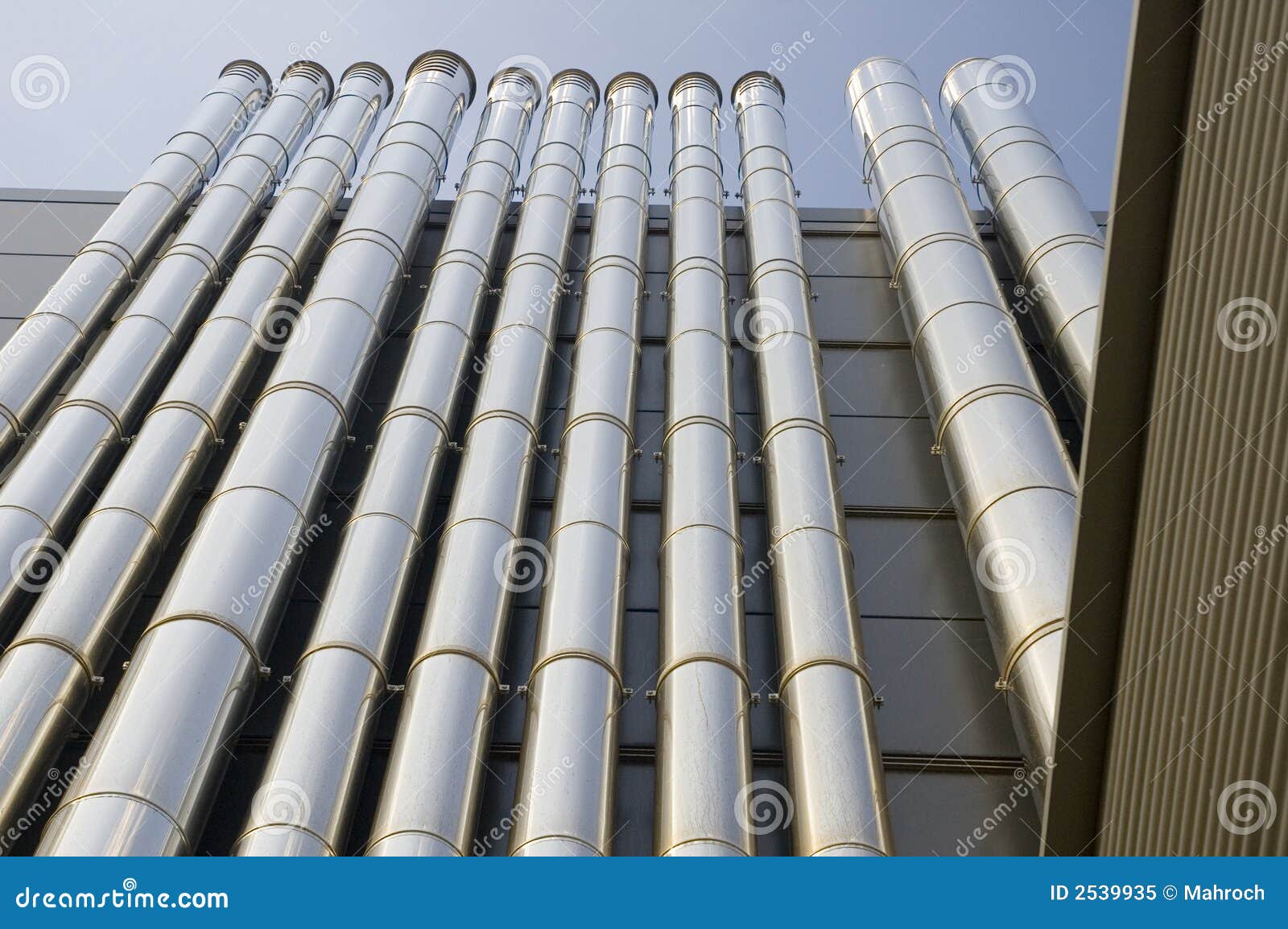 Aircondition tubes stock image. Image of control, architecture 2539935