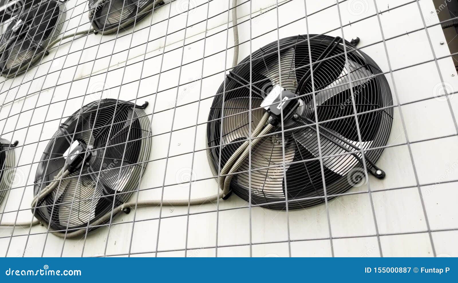 Air Conditioner Blades Rotation Close Up. Stock Video Video of