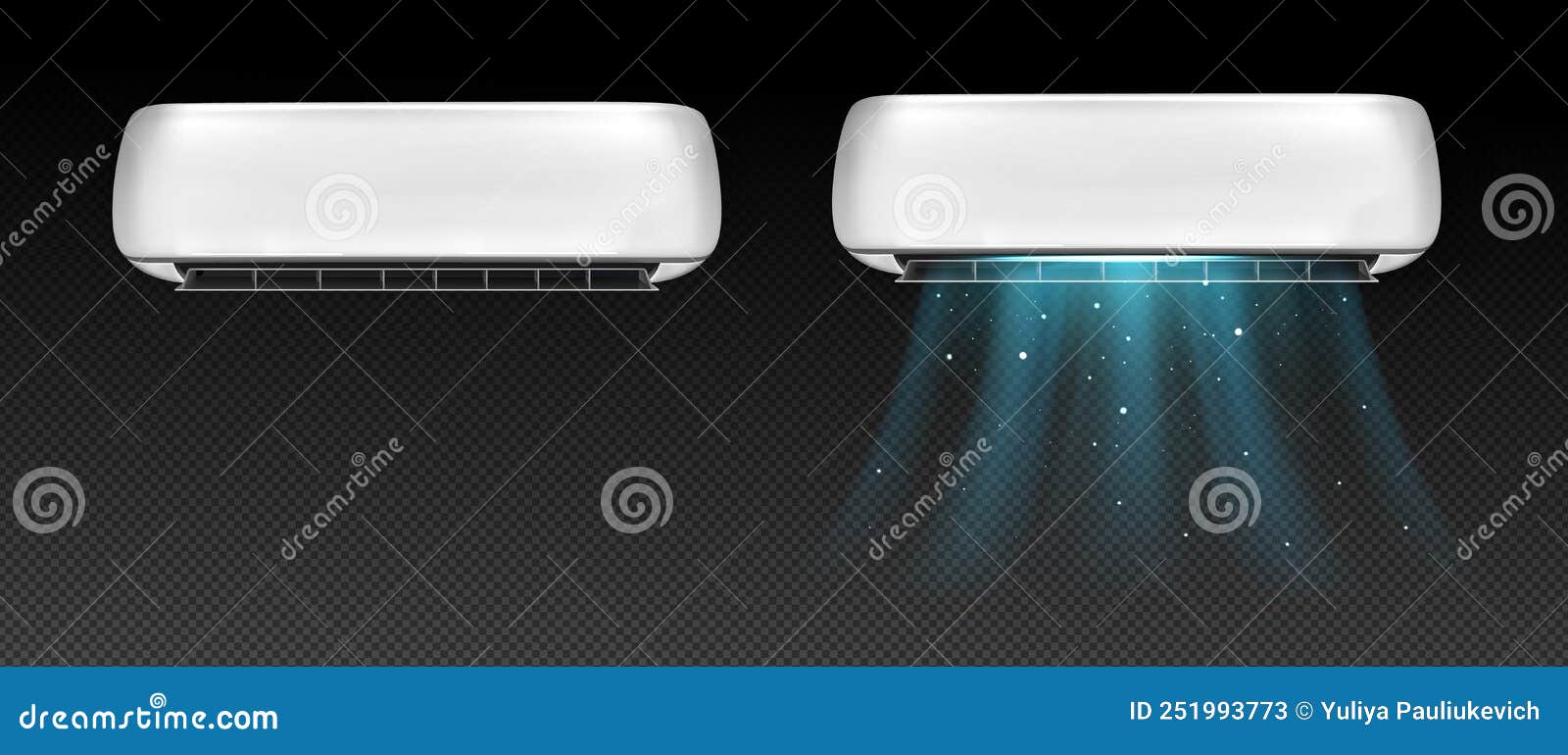 Air Conditioner with Climate Control Technology Stock Illustration