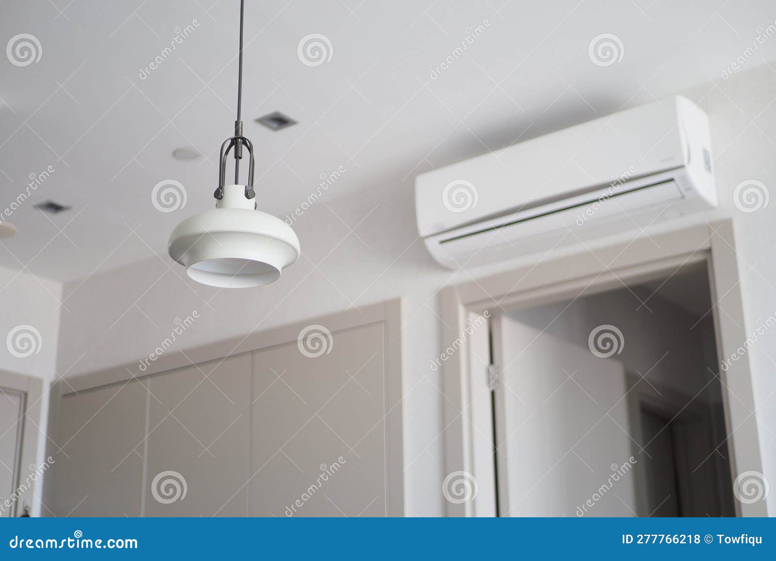 Air Conditioner Hanging on the Wall. Stock Photo Image of home, macro