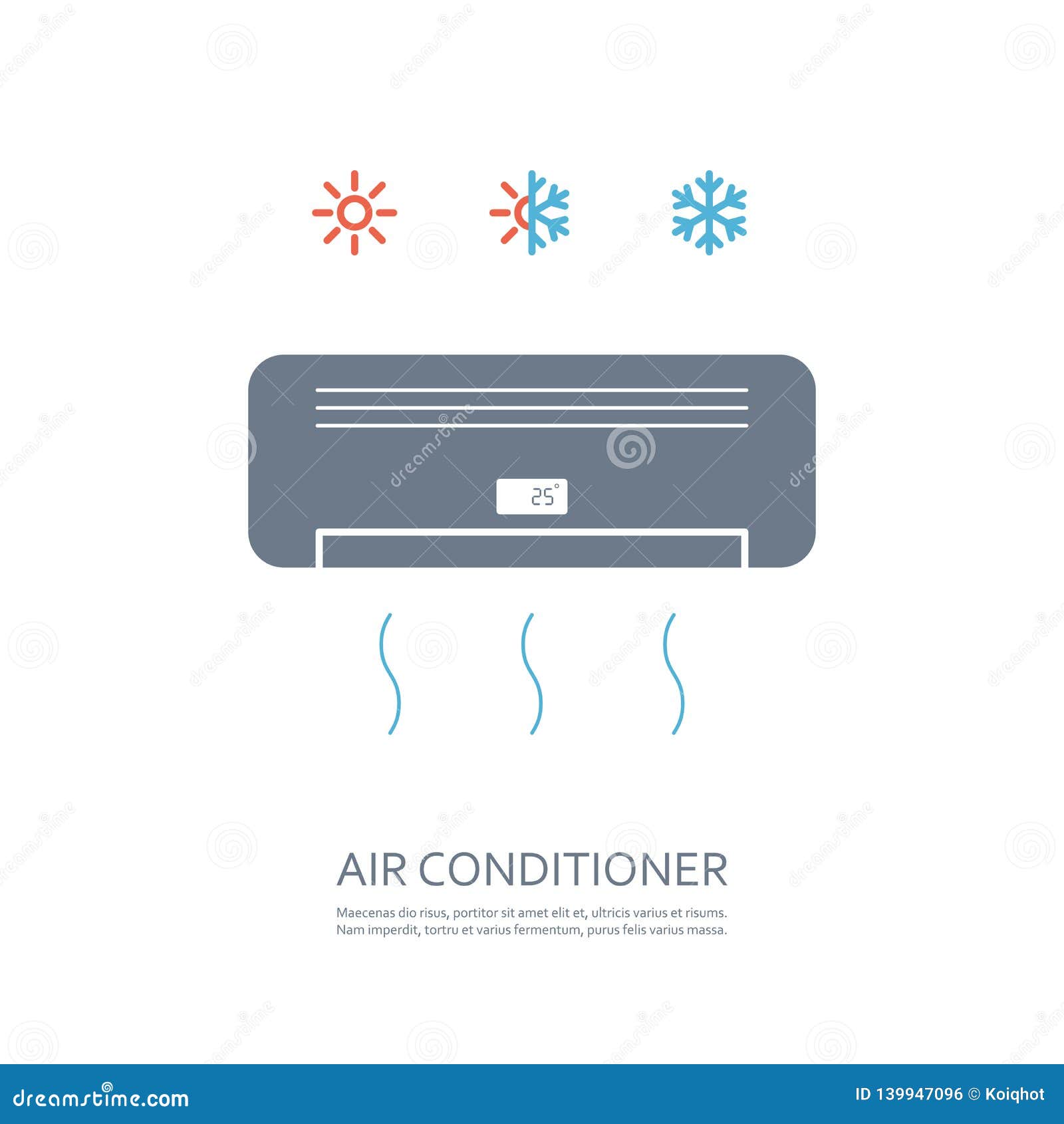 Air Conditioner, Climate Control System Stock Vector Illustration of