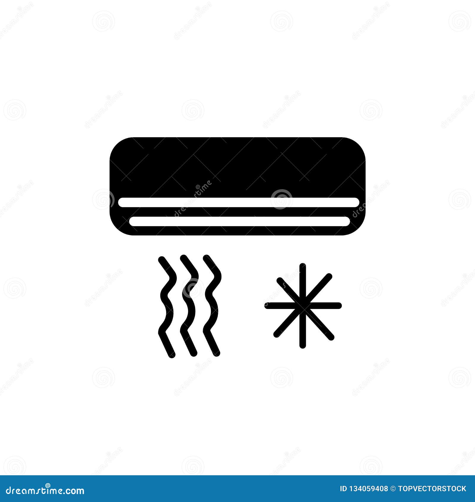 Air Conditioner Icon Vector Isolated on White Background, Air