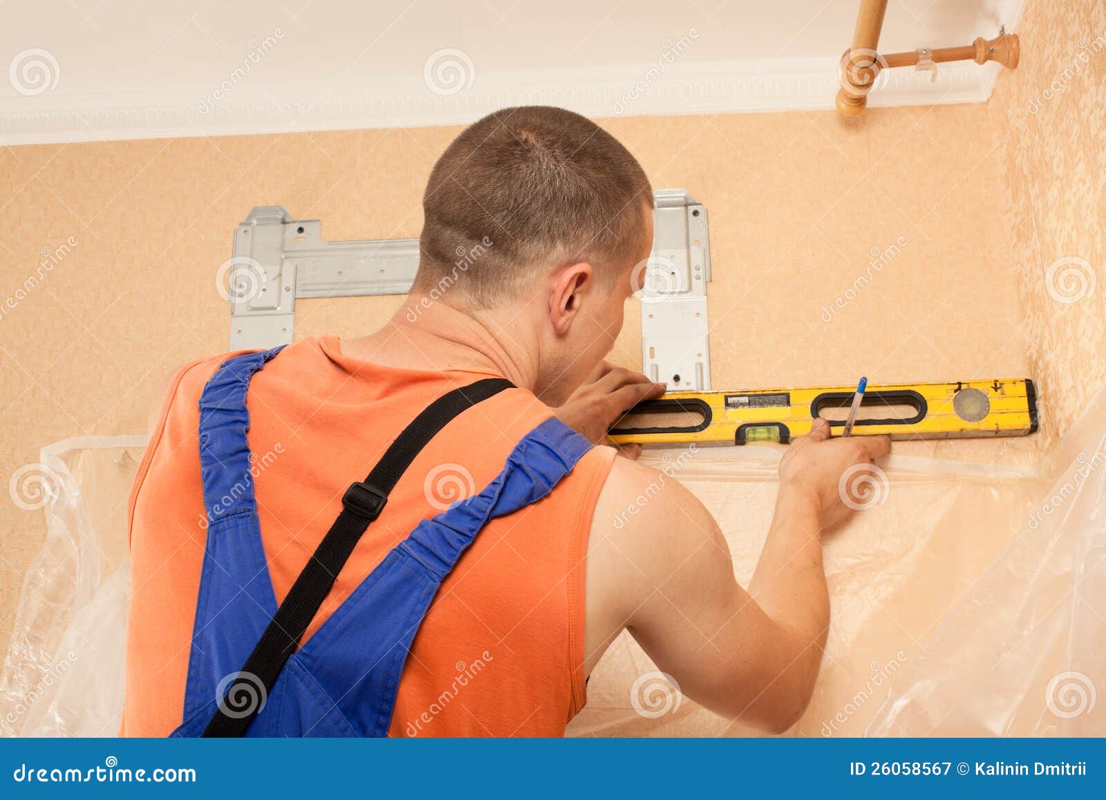 Air conditioner installer stock image. Image of conditioner 26058567