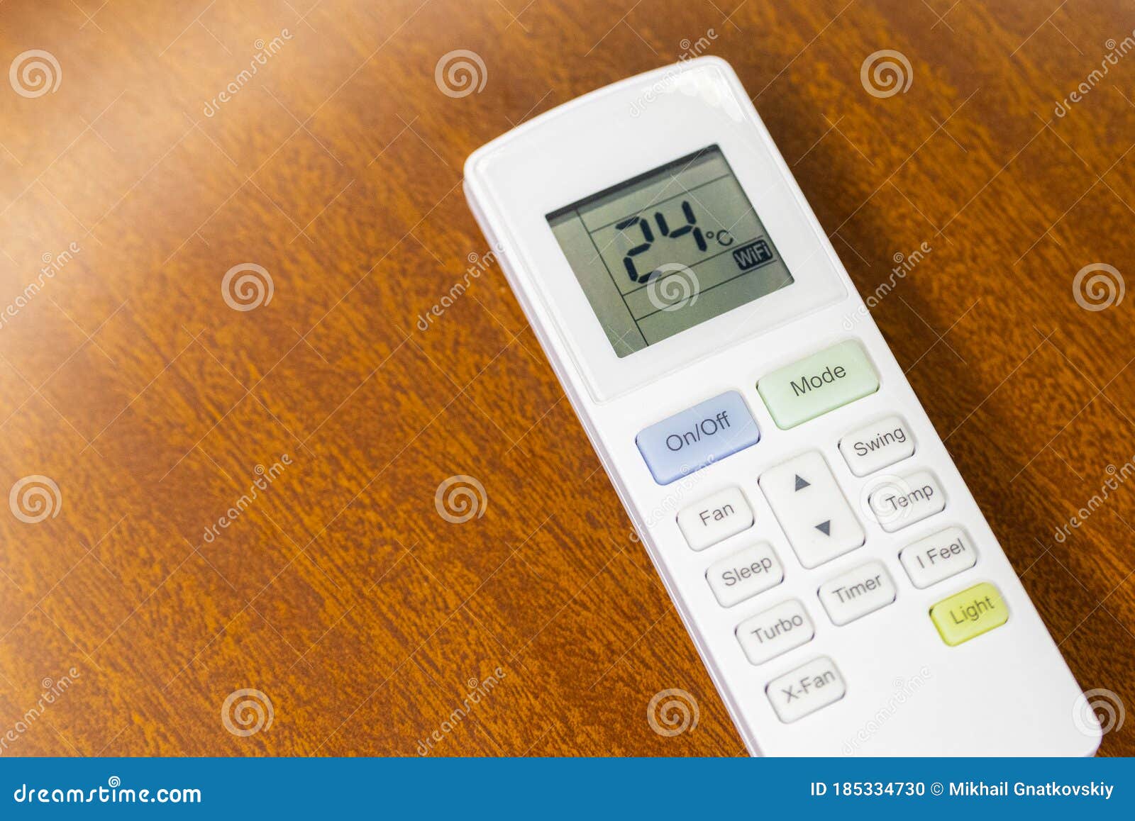 Air Conditioner Remote Control with Display Stock Photo - Image of condition,  wifi: 185334730