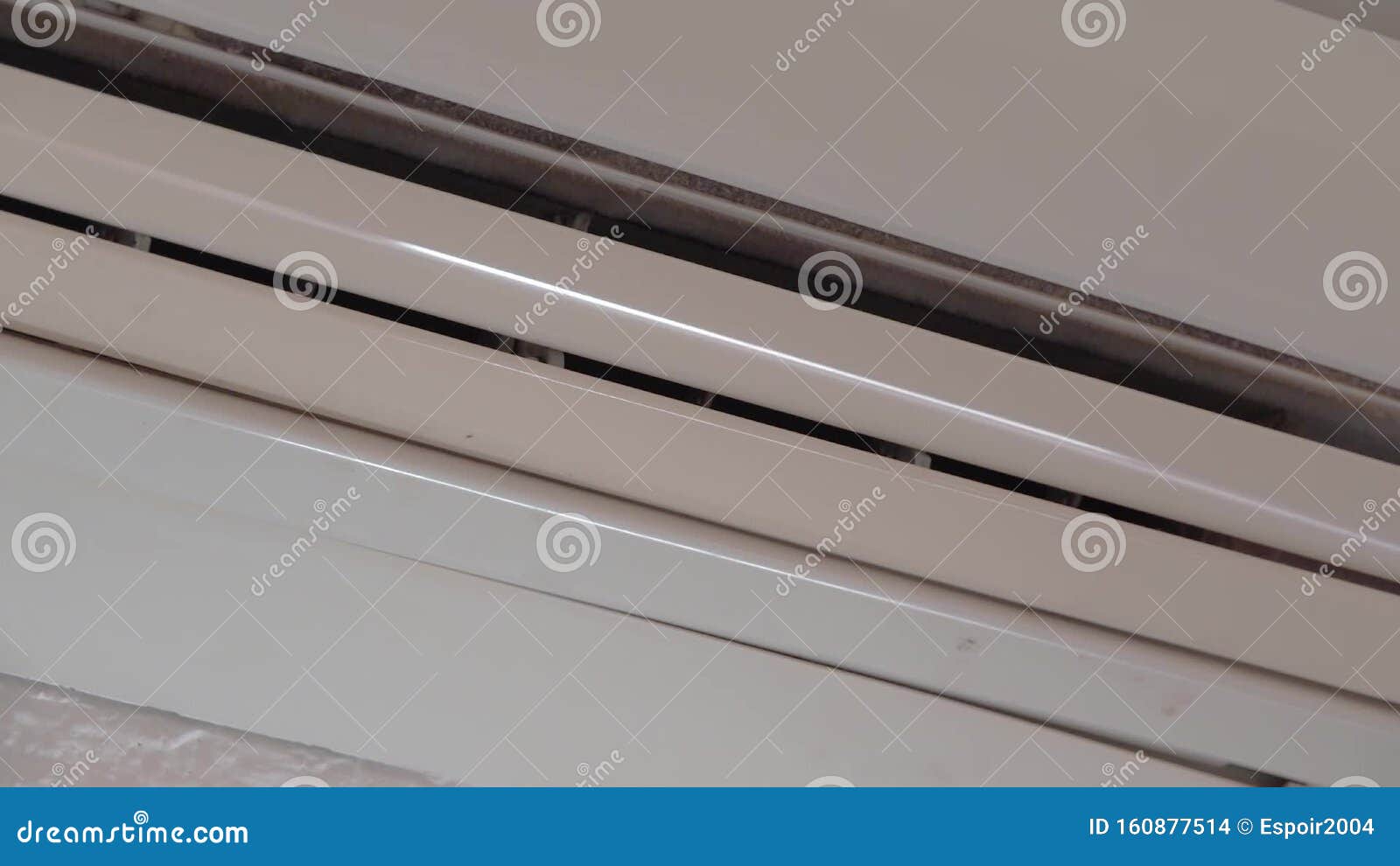 The Air Conditioner Switches Off and Closes the Baffles Stock Footage