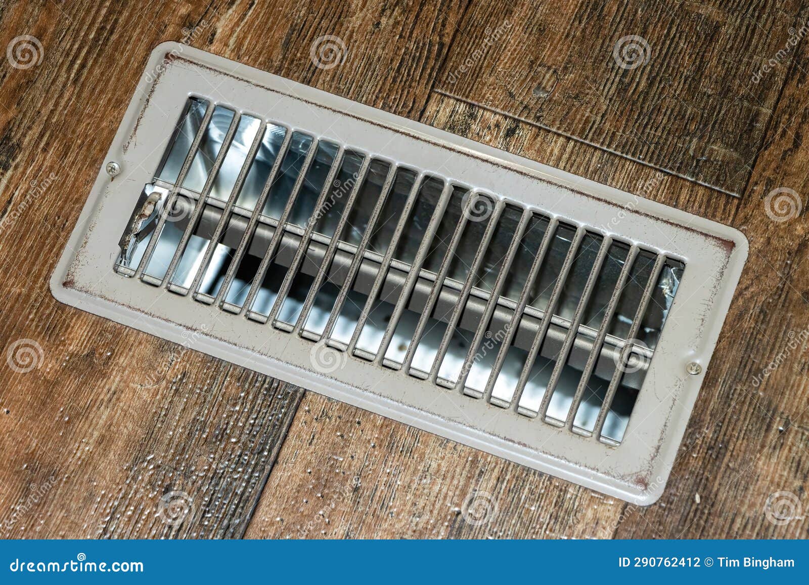 Air Conditioner Vent in the Floor of a Home Stock Photo Image of wood