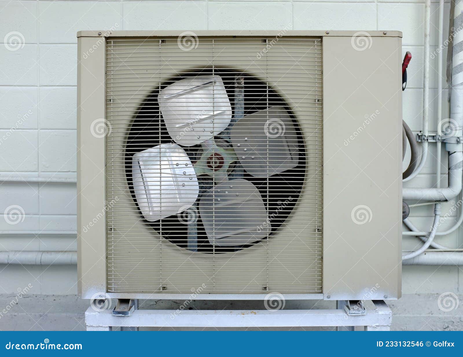 Air Conditioner Ventilation Fan Rotating External Stock Photo Image