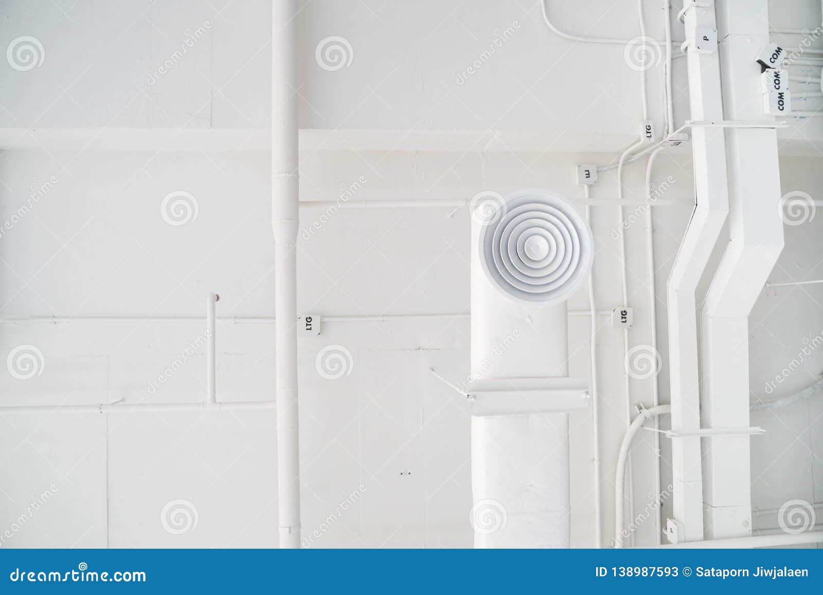 Air Conditioner Ventilation Installation Stock Image Image of vent
