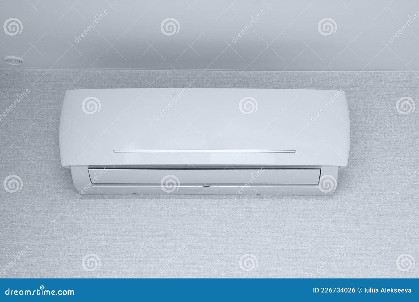 Realistic air conditioner on wall background Vector Image
