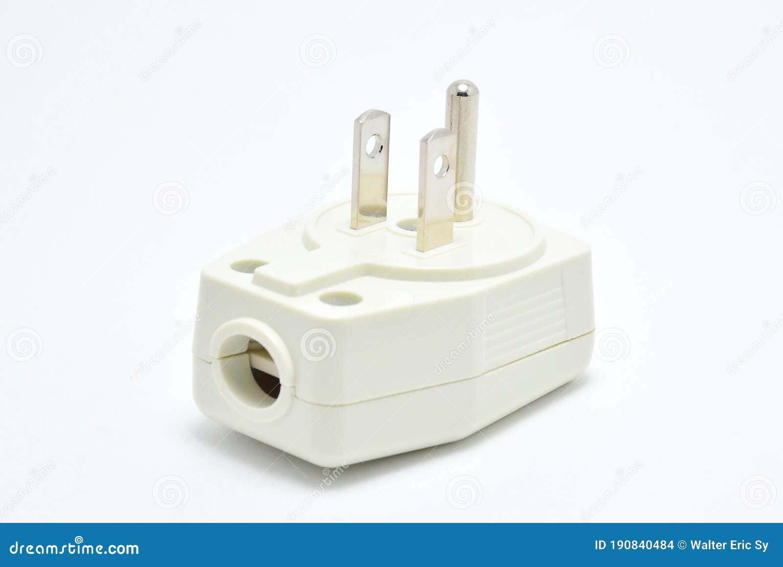 Air Conditioner White Plug 3 Prong Stock Photo Image of socket, metal