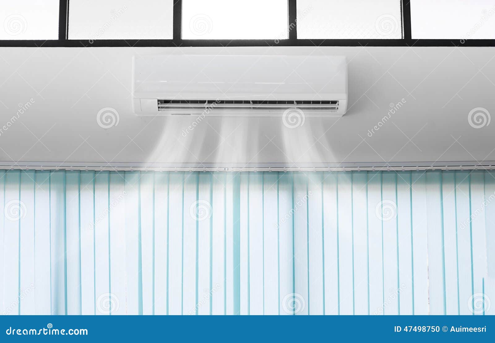 Air conditioner stock photo. Image of conditioning, curtain 47498750