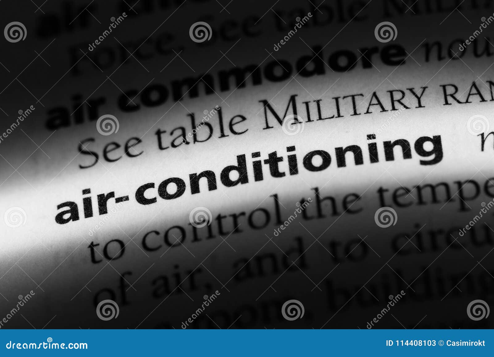 Airconditioning stock image. Image of text, printed 114408103