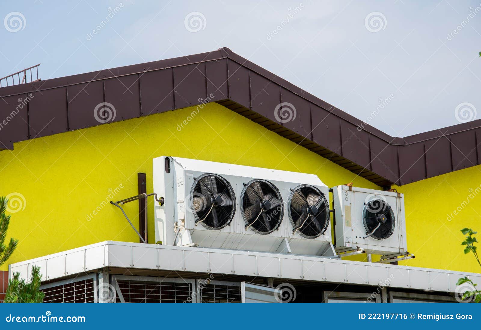 Air Conditioning in the Building. Cooling Fans Stock Photo Image of