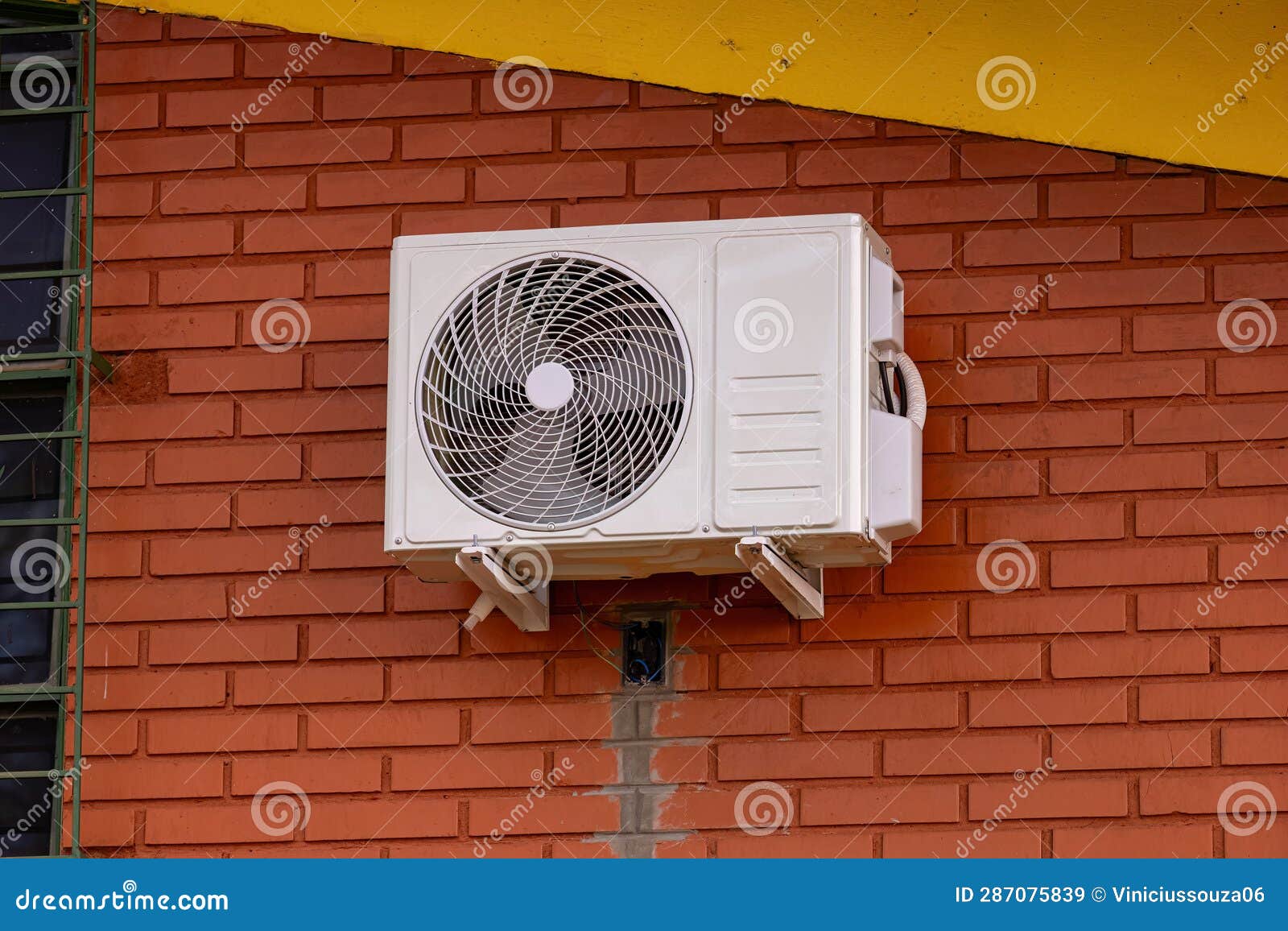 Air conditioning condenser stock image. Image of temperature 287075839