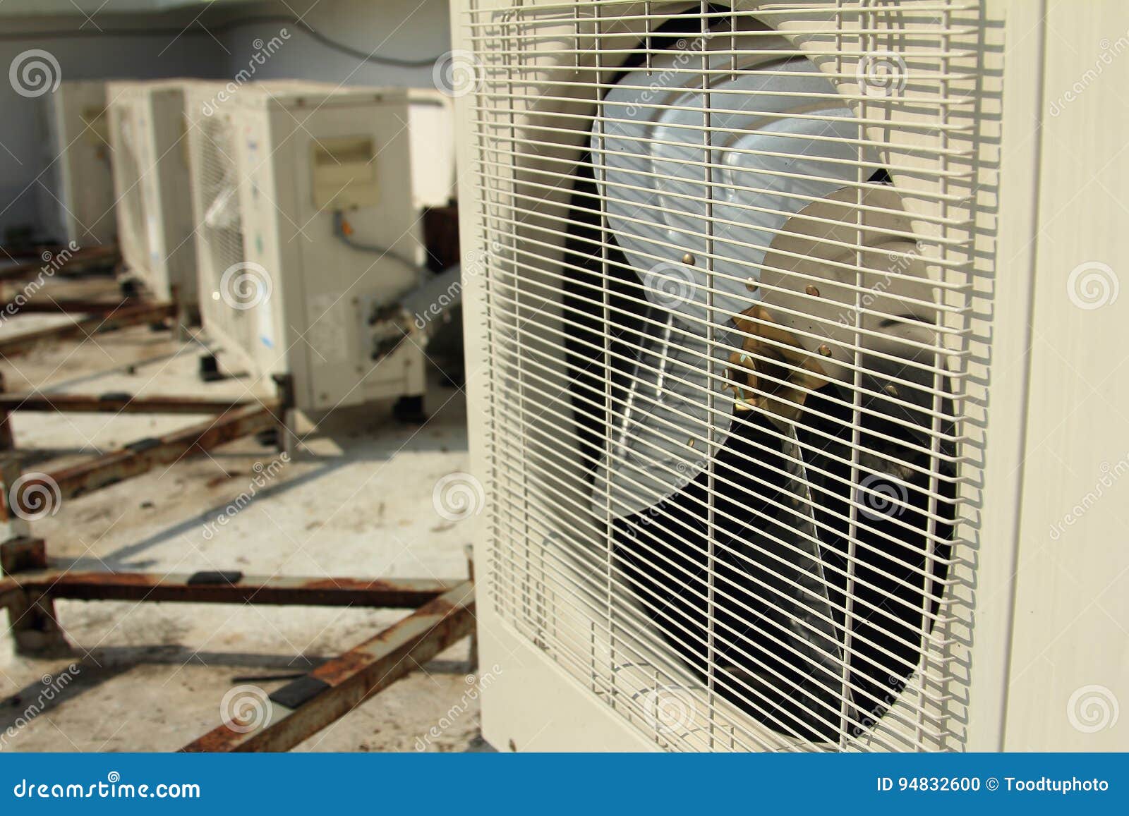 Air conditioning and fan stock illustration. Illustration of detail