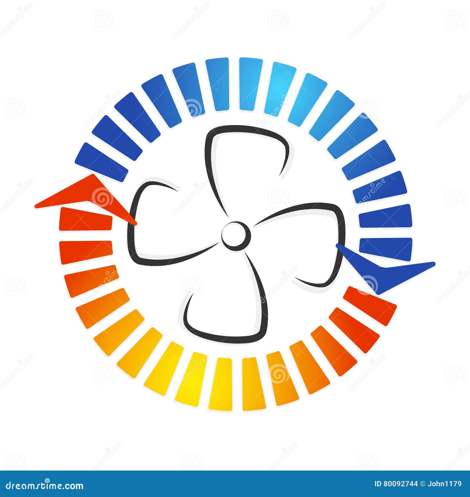 Air Conditioning Fan is Vector Stock Vector Illustration of airflow