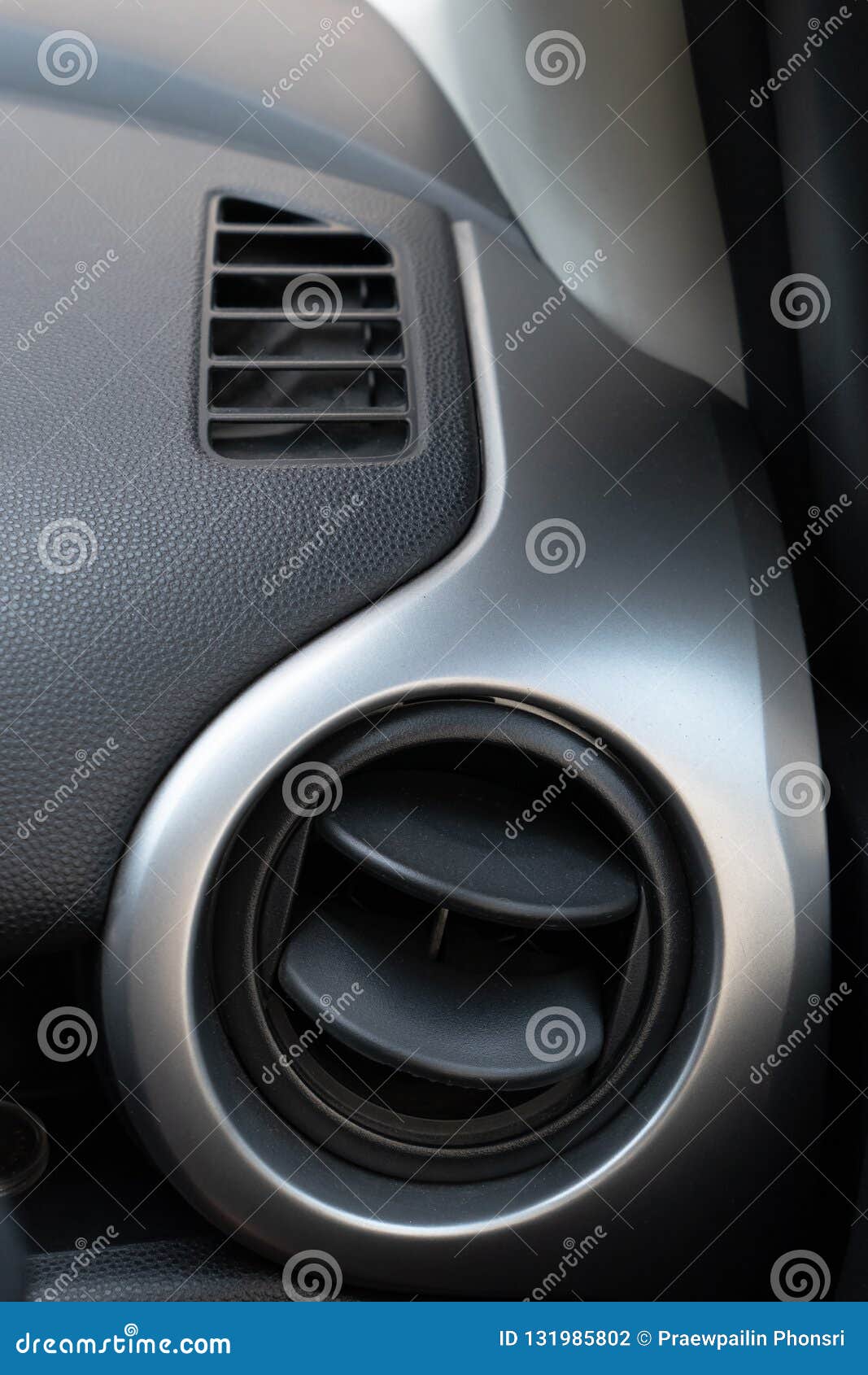 Air Conditioning Holes in Car. Air Ventilation Inside Driver Place. Stock Photo Image of