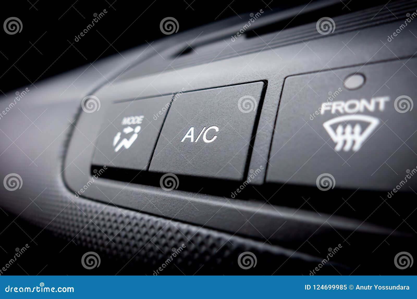 Air Conditioning on Off Switch of a Car Air Conditioning S Stock Image
