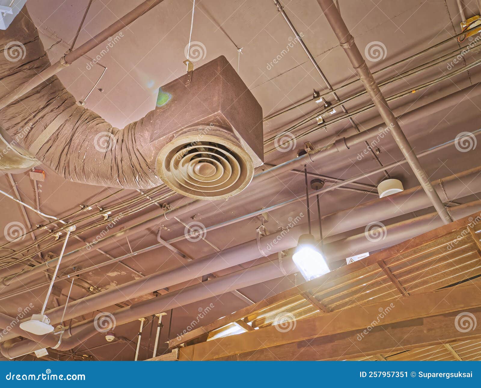 Air Conditioning Piping System Stock Image Image of equipment