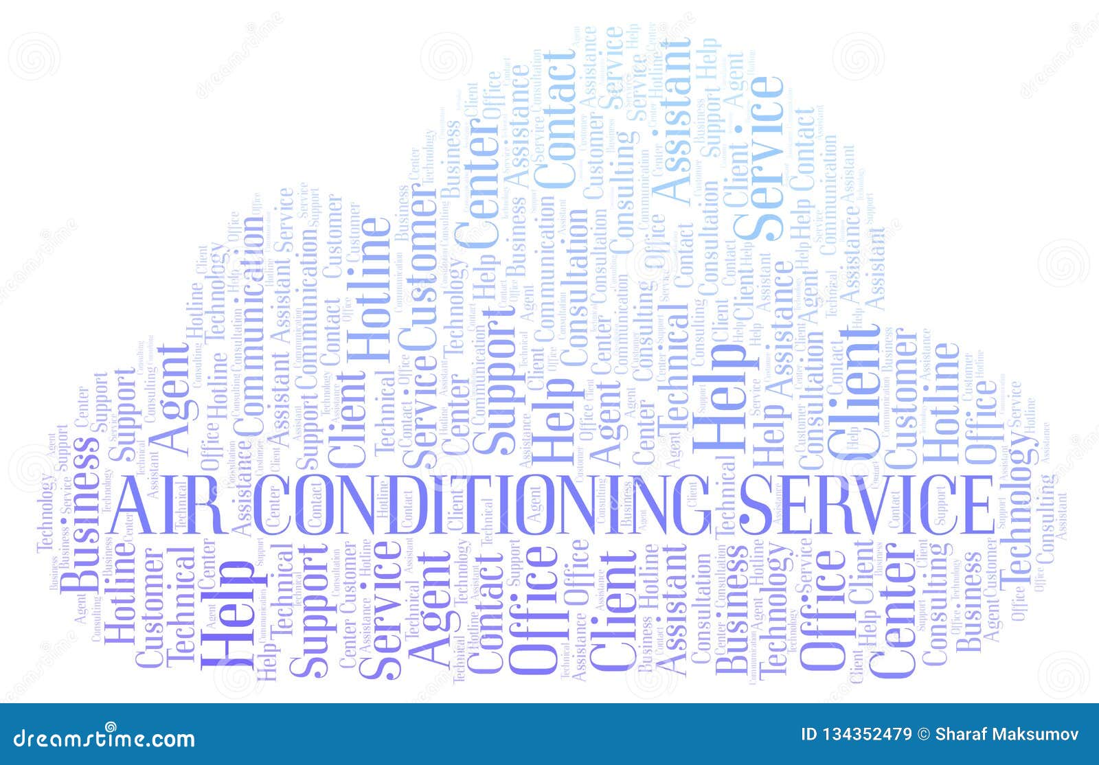 Air Conditioning Service Word Cloud Stock Illustration Illustration