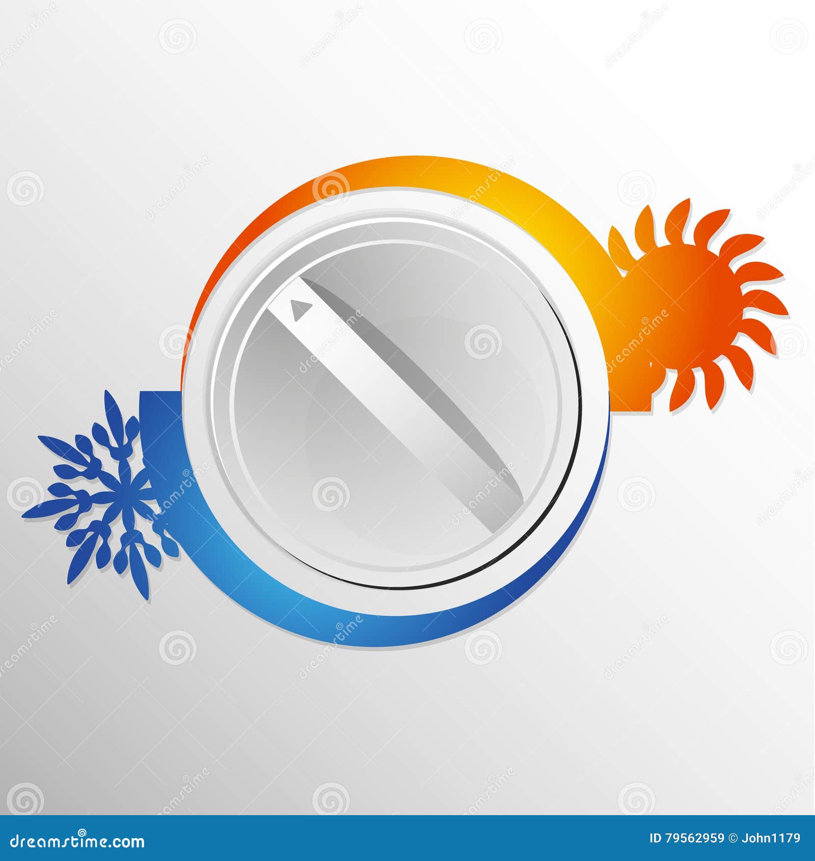 Air conditioning switch stock illustration. Illustration of cold 79562959