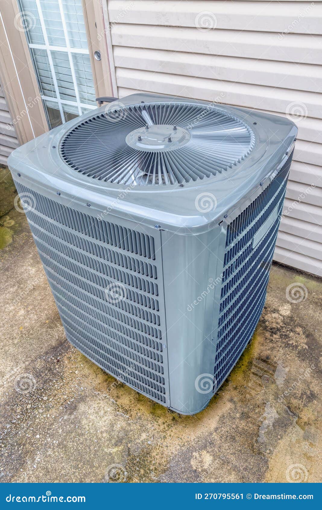 Air Conditioning Unit Behind Rental Condo Unit Stock Image Image of