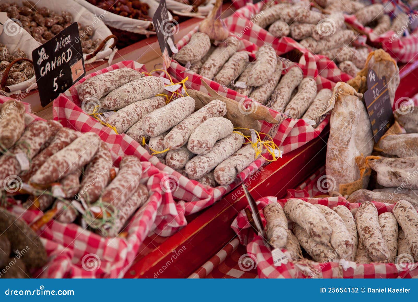 Airdried french salami stock photo. Image of market 25654152