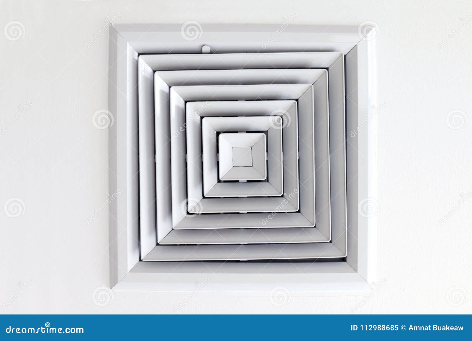 Air Duct Ceiling White Air Duct In Square Shape Condition