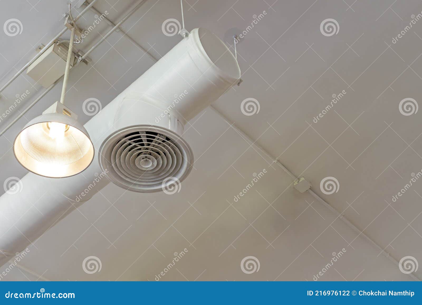 Air Duct Conditioning Ceiling in the Building Stock Photo Image of distribution, ducted 216976122